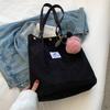 Jesienna i Zimowa Torba Sztruksowa Nowa Wersja Koreańska Ins Japońska Harajuku Torba Jednoramienna Tote Damska Torba na Zakupy dla Studentek