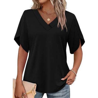 Women's Solid-color Fashionable Short-sleeved Top