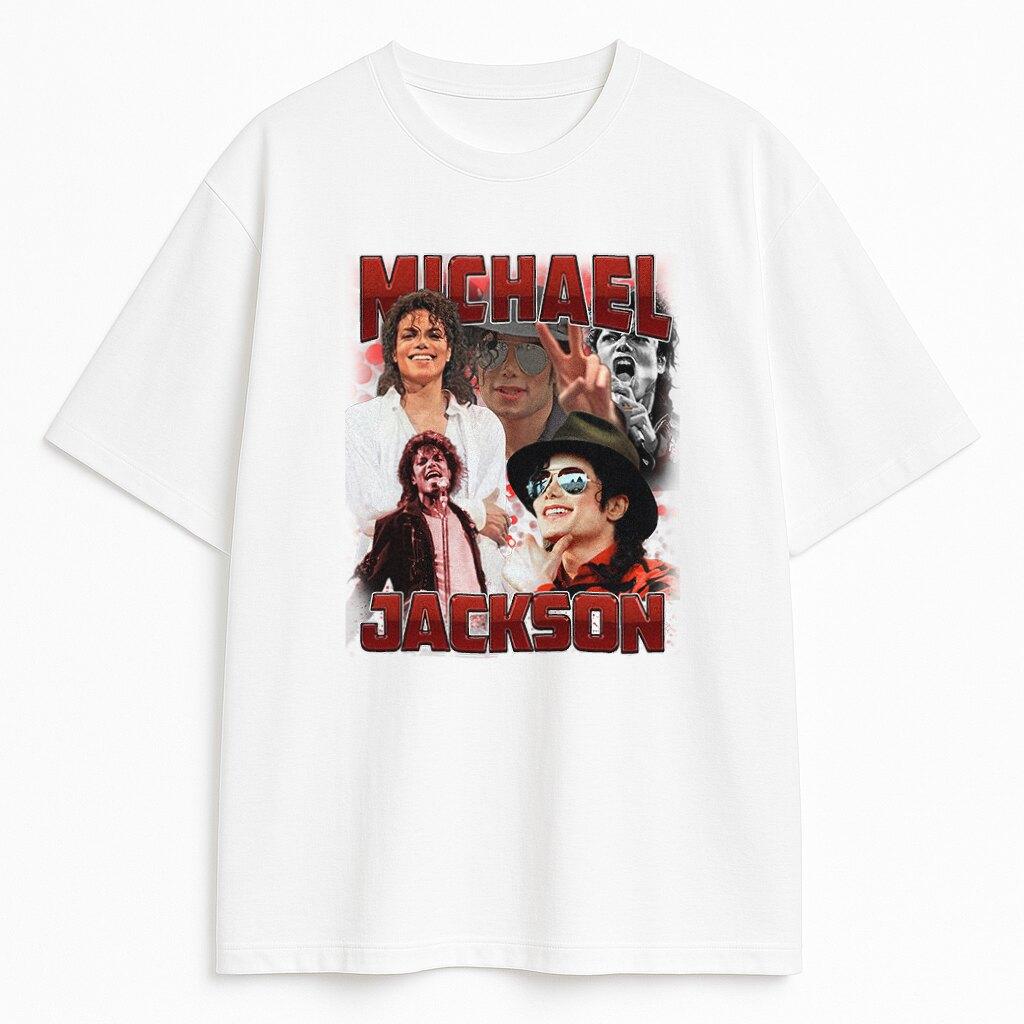 Michael Jackson Bootleg Tshirt Unisex and Women Summer Cotton Y2K Clothing Casual Fashion Round Neck Short Sleeved Tee Streetwear