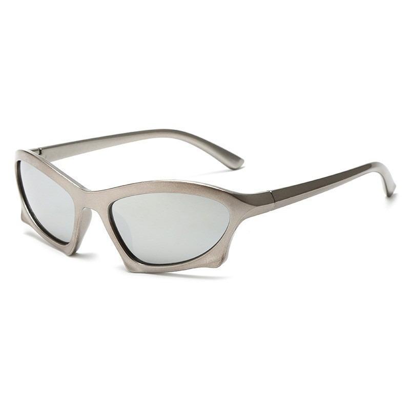 Y2K Futuristic Technology Style  Sunglasses Women Western Fashion Babes Mercury Flake Sunglasses