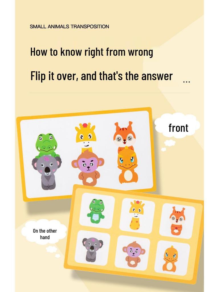 Children's Interactive Animal Park Queueing & Swapping Educational Blocks Tabletop Game