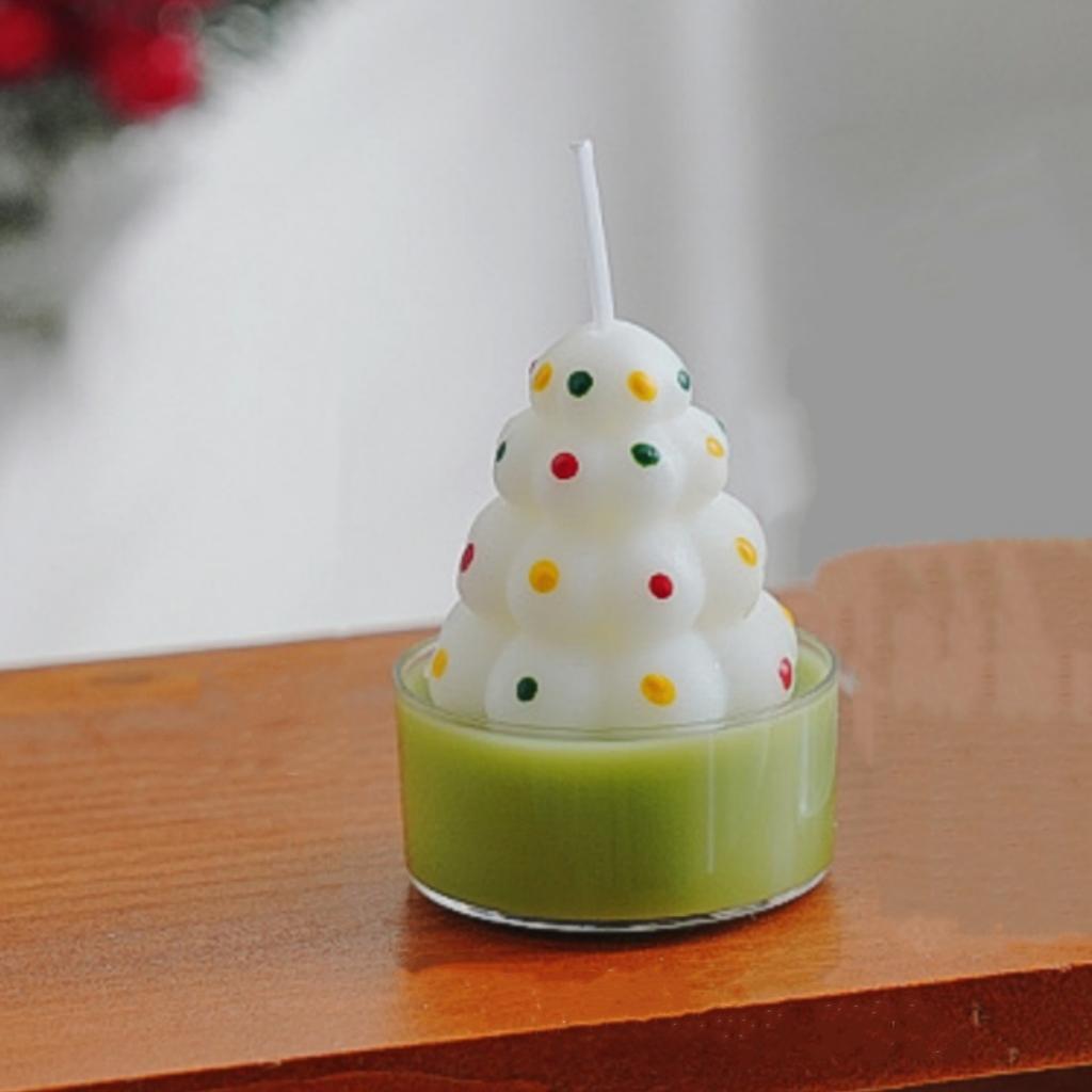 Colorful Christmas Tree Scented Candles Santa Claus Snowman Shape Candle Ornament Xmas Holiday Party Decor Candles Photo Props