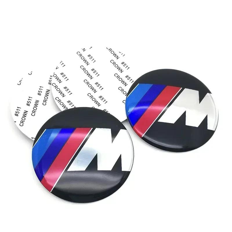 2026 Hot 4Pcs 56mm 65mm Car M Logo Style Hub Center Cover Sticker Accessories For BMW M Power M3 M4 M5 X3 X5 E34 E65 E39 E60 G80 G82 G83 E6