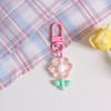Colorful Resin Flower Keychain Charming Resin Flower Keychain with Tulips Designs for Bag Hanging Decoration