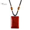 Hand Polished Stone Pendant Natural Crystal Necklace, Healing Energy Necklace with Adjustable Women Fake Jewelry Braided Rope, Gemstone for Men