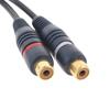 Distributor Converter Speaker Gold Cable Cord Line Cooper Wire 2 Rca Female To 1 Rca Male Splitter Cable Audio Splitter