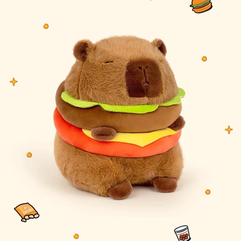 Hamburg Capybara Dog Plush Toy Fluffty Cute And Charming Plushie Doll Simulation Capibara Puppy Anime Adorable Stuffed Animals Gentle Plush Present
