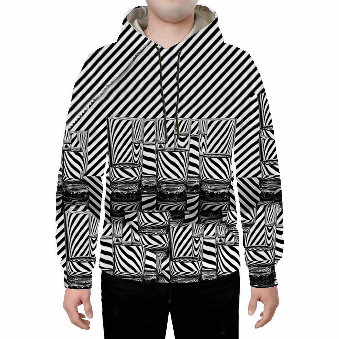 

Autumn New Glass Mug Printed Men s Thin Hoodie Casual Comfortable 3D Digital Printing Hoodie Men and Women Couple Baseball Uniform