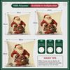 Vintage Style Christmas Pillowcase Printed Polyester 40/45/50cm Throw Pillowcover Decorative Sofa Cushion Pillowslip Home Decor