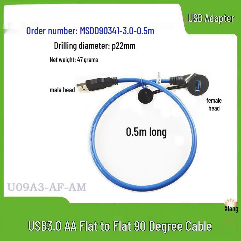 Gangwo USB 3.0 90-Degree Extension Cable Adapter