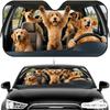 Funny Animals Driving Car Sun Visor Car Windshield Sun Shade UV Protection Heat Insulation Cover Universal Sun Protector