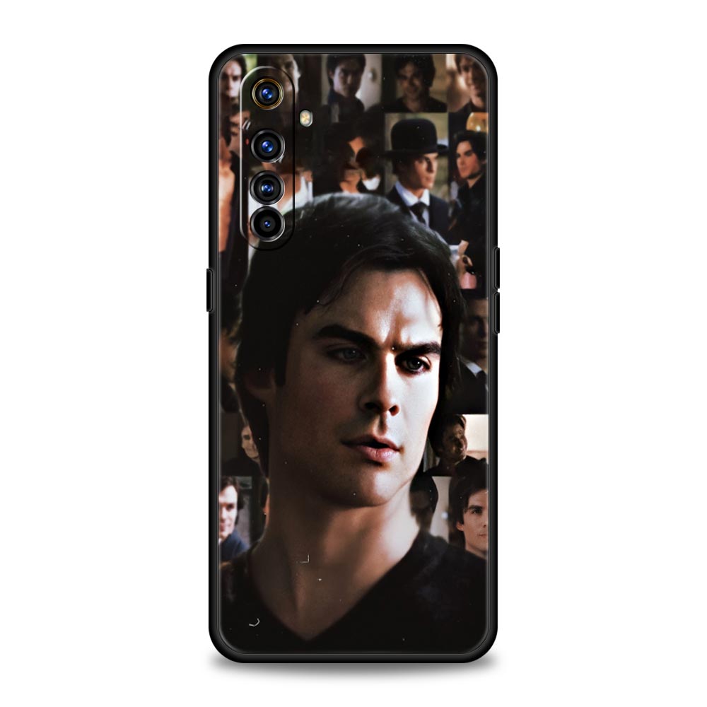 The Vampire Diaries Damon Phone Case For Realme 12 11 10 6 7 9 Pro Plus 8 5G C35 8i 9i GT2 GT3 GT5 GT Neo 2 3 5 Black Cover