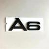 For AUDI A6 New 2020-2023 4 Ring Logo Black ABS Car Hood Front Grill & Rear Trunk Emblem Sticker A6 Quattro Mark Accessories