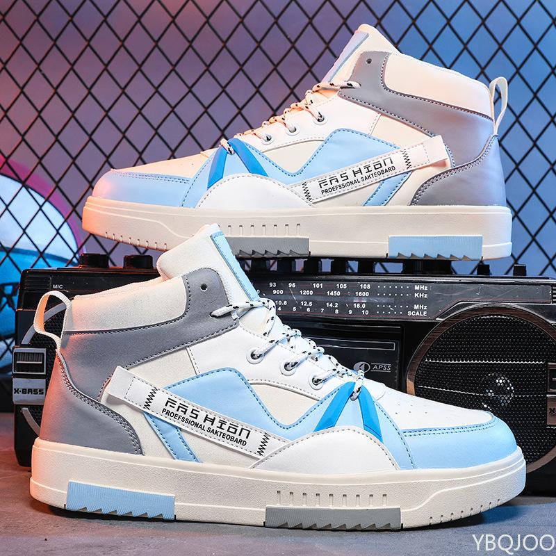 Autumn New Anti Slip Wear-resistant High Top Men's Shoes Casual Comfortable Sports Shoes Fashionable Versatile Men's Sneakers