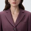 Women's Wool Blend Notched Lapel Suit Jacket