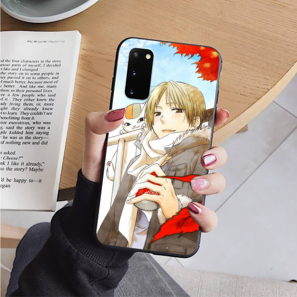 AD78 Natsume Yuujinchou Black Case for iPhone 16 15 Plus 14 13 12 11 Pro 8 7 6S SE 5S X XR XS Max Realme C30 C33 C31 9I Huawei Y8P Y9 Sofe Cover