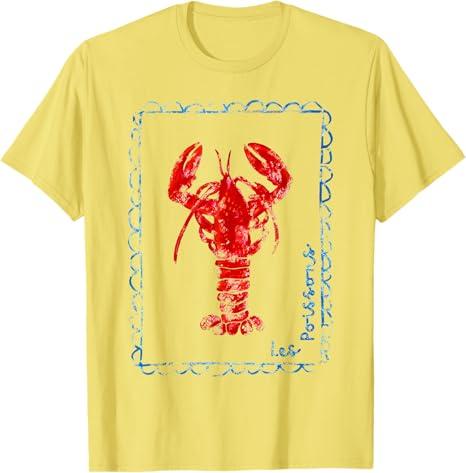 Vintage Red Lobster TShirt Lobster Lover Gifts Seafood Festival Apparel Y2k Design Crawfish Lover Graphic Outfit Novelty Gift