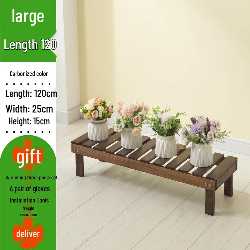Multi-layer Solid Wood Indoor Balcony Plant Stand