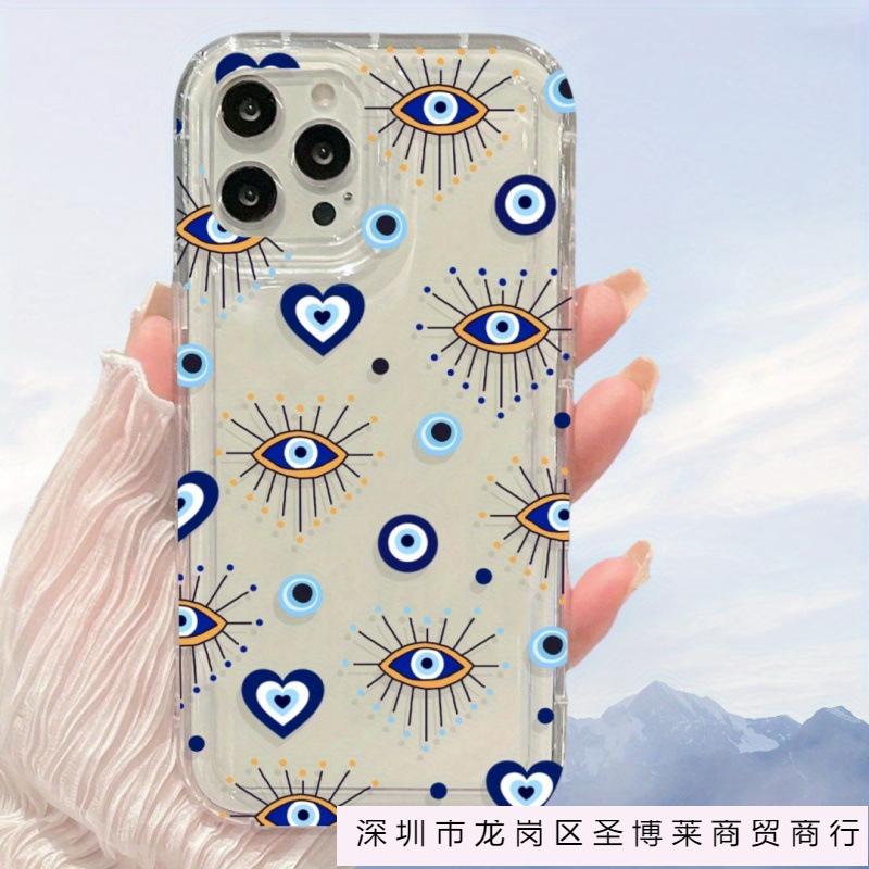 Love colorful eyes suitable for Apple 12 mobile phone case iPhone16/15/14 transparent 16promax anti-drop 7P