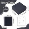 1set Texture Paper Jewelry Gift Boxes with Sponge Mat Inside Square Black 9.1x9.1x2.9cm Inner Diameter: 8.5x8.5cm Deep: 2.6cm 16pcs/set
