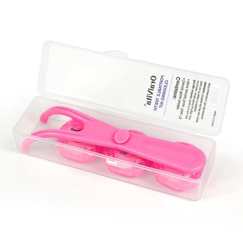 10M Dental Floss With Holder With Storage Box Teeth Cleaning Picks Reusable Replaceable Handle Stick Tool Threader For Braces