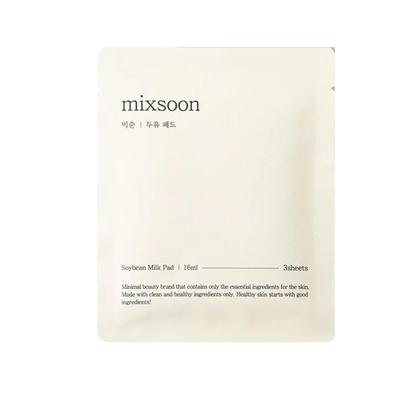 Pad al latte di soia mixsoon (16ml*3pz) Dischetti tonici idratanti coreani con estratto di soia fermentata, acido ialuronico e centella - Idratazione profonda, Nutrire