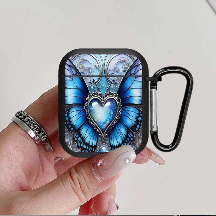 Blue Butterfly Earphone Cases Cover Case For Airpods 4 3 Pro 2 Pro3 Pro2 1