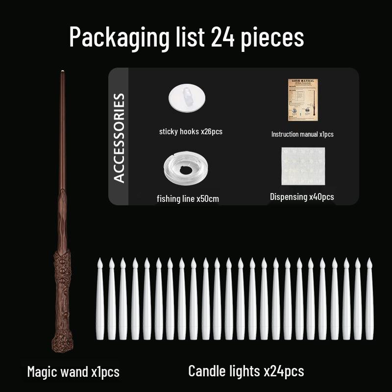 Floating LED Christmas Candle Lights for Tree and Magic Wand Decorations