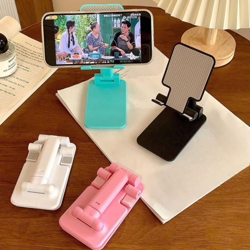 Foldable, Height-adjustable, Retractable, Lazy Live Streaming Tablet Desktop Stand, Portable and Convenient