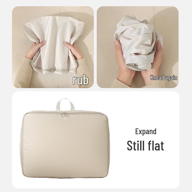 Foldable Compression Organizer: Large Capacity Storage Bag for Clothes, Duvets, Jackets, and Quilts