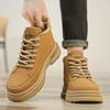 Herren Retro Arbeitsschuhe Winter Dicke Sohle High Top Rutschfeste Freizeitstiefel Lederstiefel Chelsea Desert Wasserdichte Stiefel Winterstiefel Schuhe für Herren