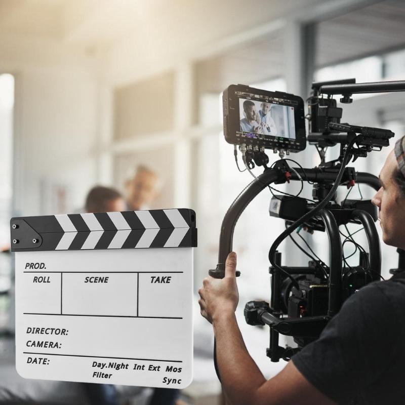 Acrylic Film Movie Directors Clapboard Magnetic Dry Erases Director Clapper Coating Board  Slates for Director Film Fans