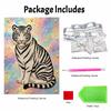 5D Pearl Kit Majestic Tiger Pattern DIY Rhinestone Art Relaxing Handmade Ornament Home Wall Desktop Decoration for Beginners