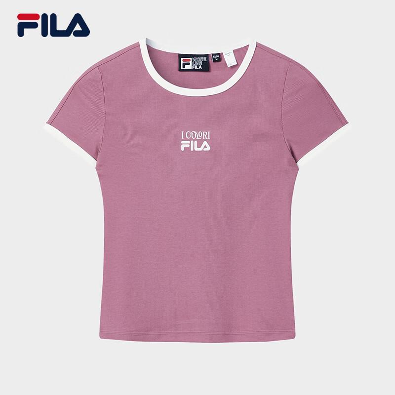 FILA Women's Ribbed Slim-Fit Short Sleeve T-Shirt