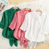 New Summer Women's Thin Shirt with Bow, Versatile Slimming Short-sleeved Shirt