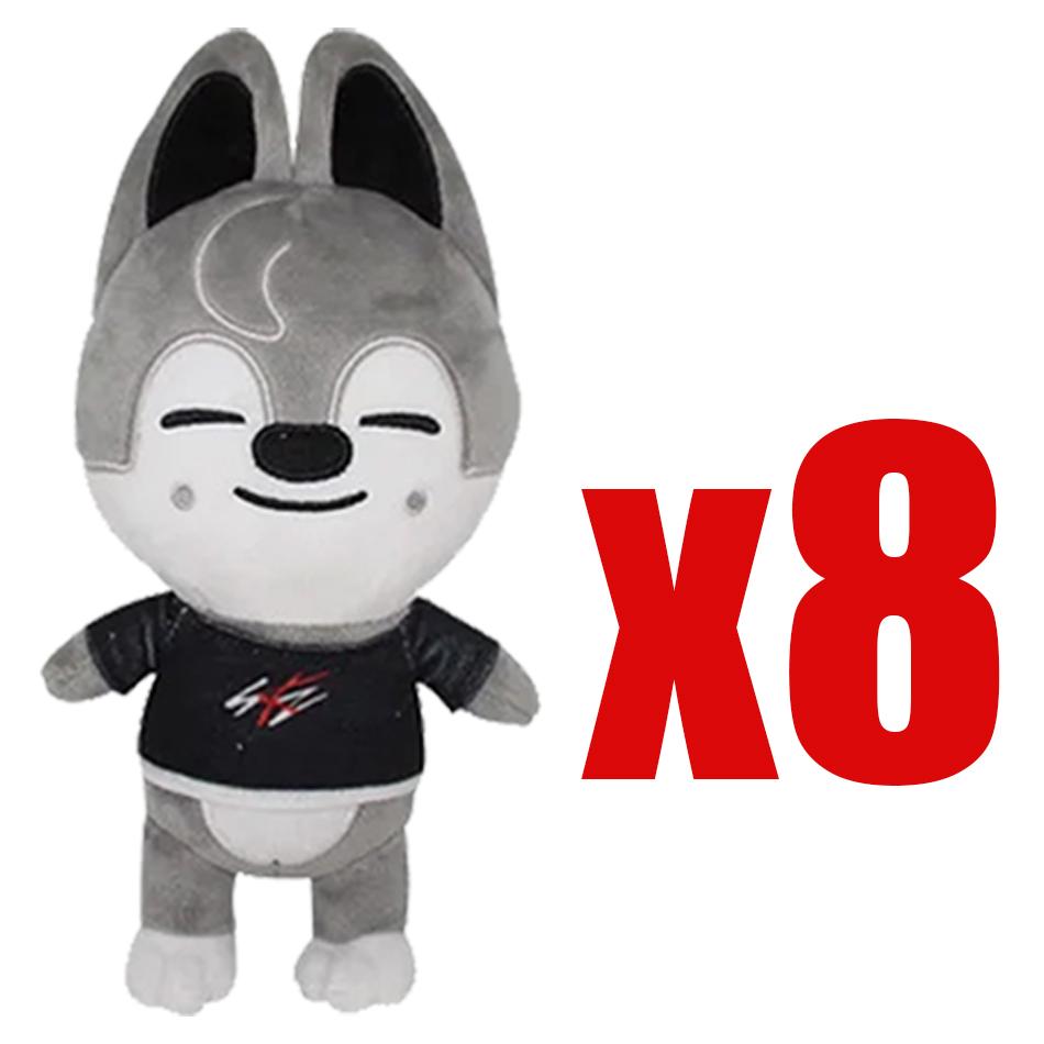 20cm Skzoo Plush Toys Stray Kids Cartoon Stuffed Animal Wolf Chan Plushies Doll Cute Companion Adults Fans Gift for Cuddly Fluffy Huggable Kawaii