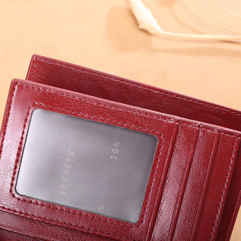 IELGY Frau Tasche Mode Echtes Leder Geld Reißverschluss Vielseitig Schwarz Einfache Führerschein Koreanische Version