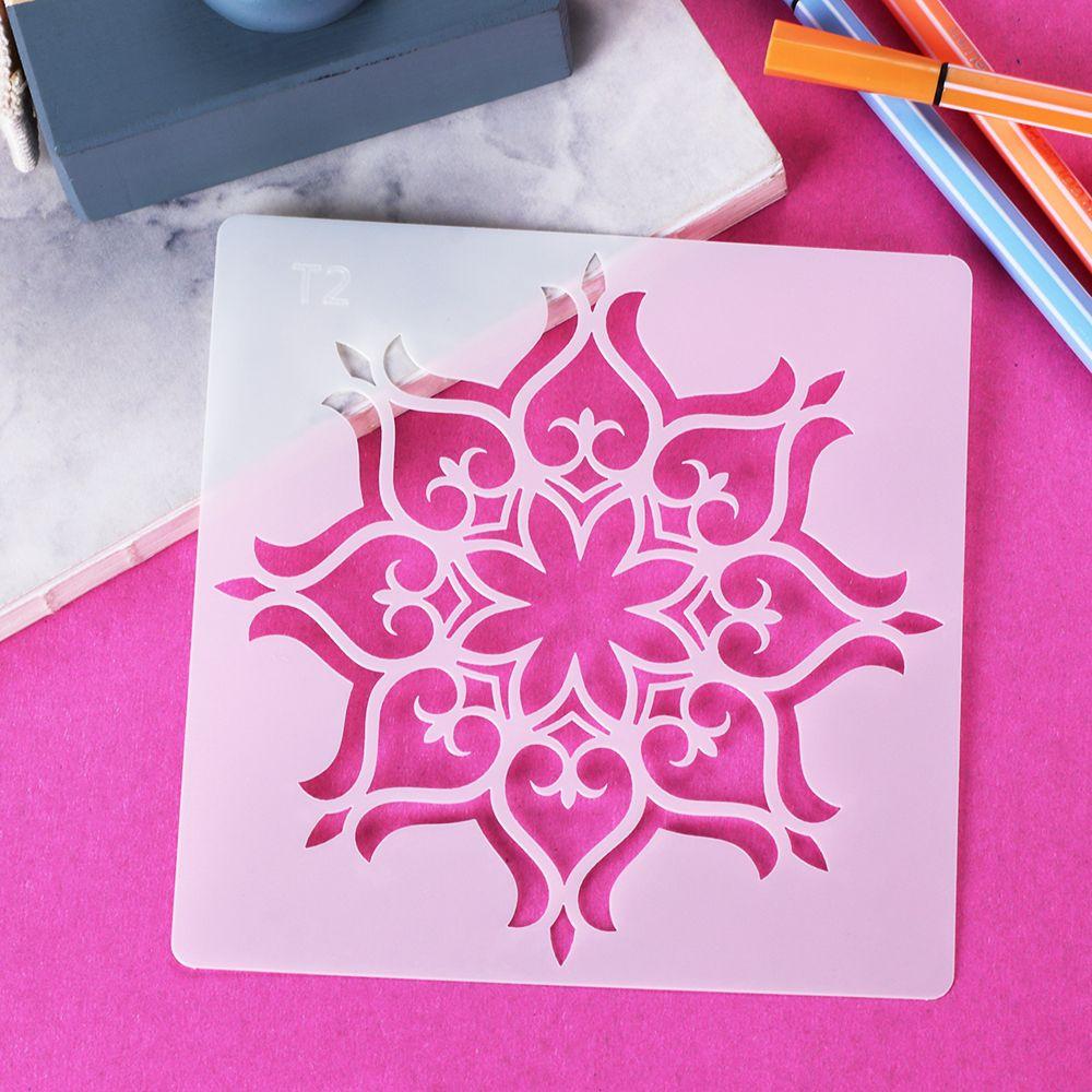 New Stamp Embossing DIY Craft Scrapbooking Layering Stencils Mandala Auxiliary Painting template