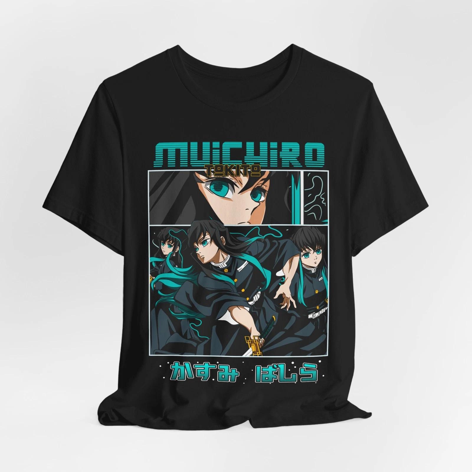 Аниме-футболка Муичиро, футболка Demon Slayer, унисекс джерси, дизайн персонажа 4XL