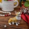 2.6-inch Corgi Figurine Dog Trinket Box, Hinged Jewelry Box, Golden Crystal Enamel, Animal Home Decor, Spicy Day Gift for Dog Lovers