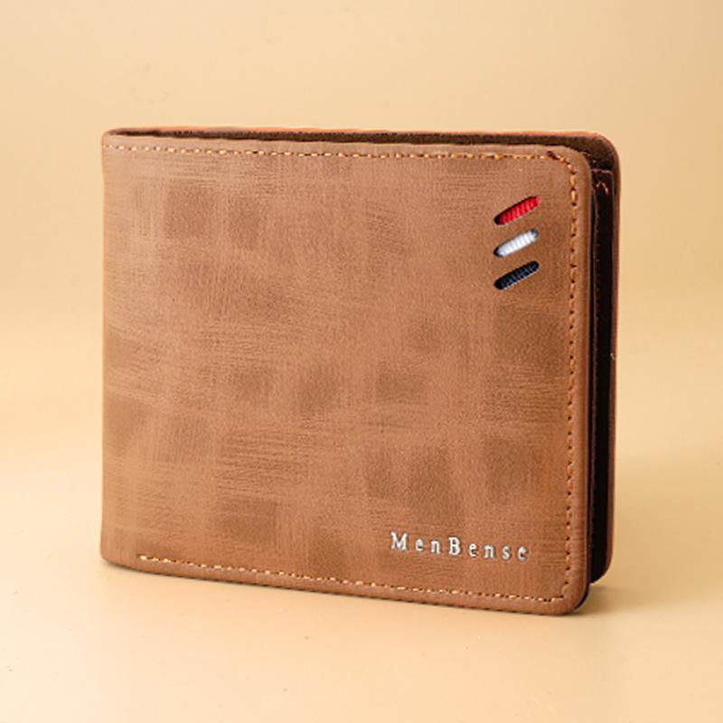 New Men'S Wallet Men'S Short Wallet Middle-Aged And Youth Wallet Large Capacity Durable Wallet