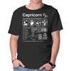 Unisex Crew Neck T-Shirt Capricorn Label Graphic Short Sleeve Casual Tee