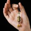 Green Sandalwood Prayer Wheel Keychain - DIY Jewelry & Backpack Pendant