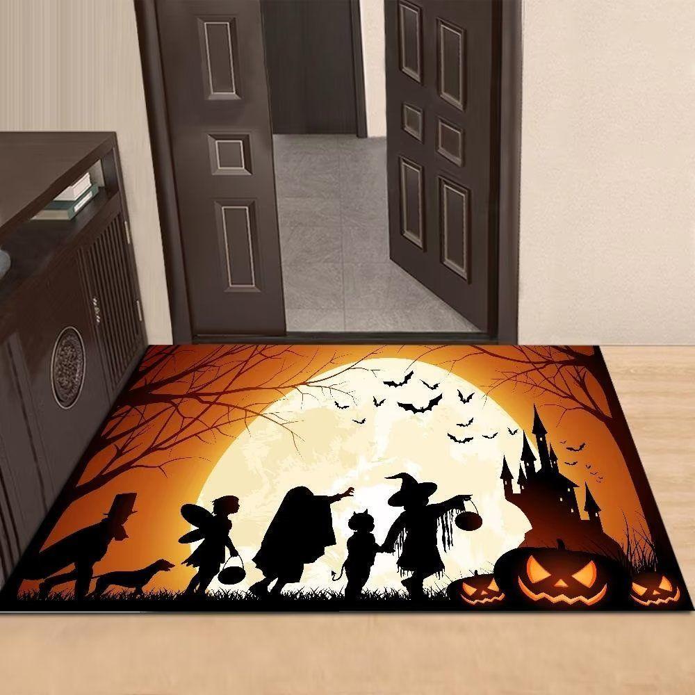 Home Christmas Front Door Porch Carpet Floor Mat Halloween Living Room Coffee Table Mat Bathroom Thick Non-slip