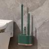 Silicone Wall Mount Toilet Brush Set Quick Dry Drain Base Efficient Gap Cleaning for Bathroom Use