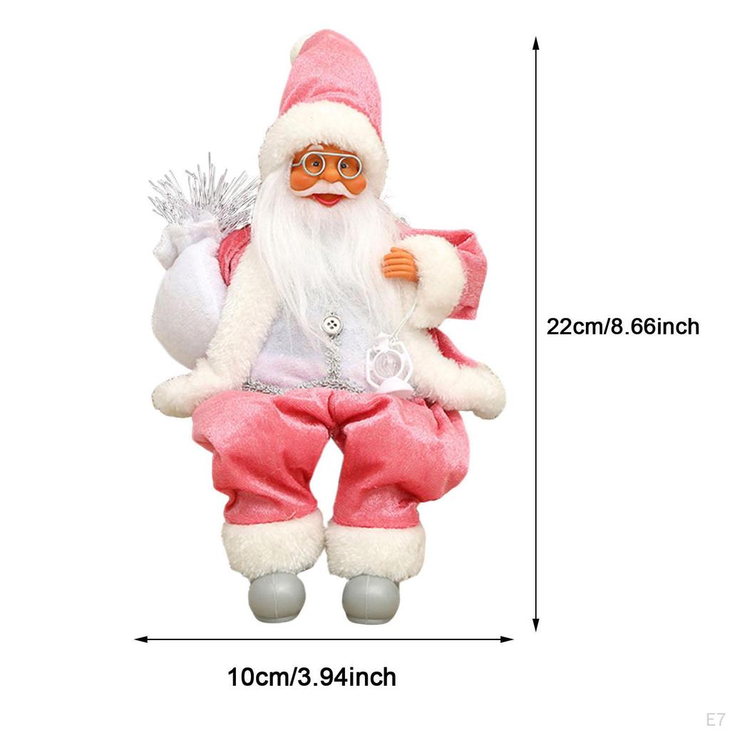 Santa Claus Doll Christmas Decoration Collectible Stuffed Scene Figure Xmas Tree