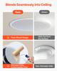 VEVOR Bluetooth Ceiling Speakers, 203.2mm, In Ceiling & In-Wall Speaker System with Amplifier, 2-Way Flush Mount Speakers