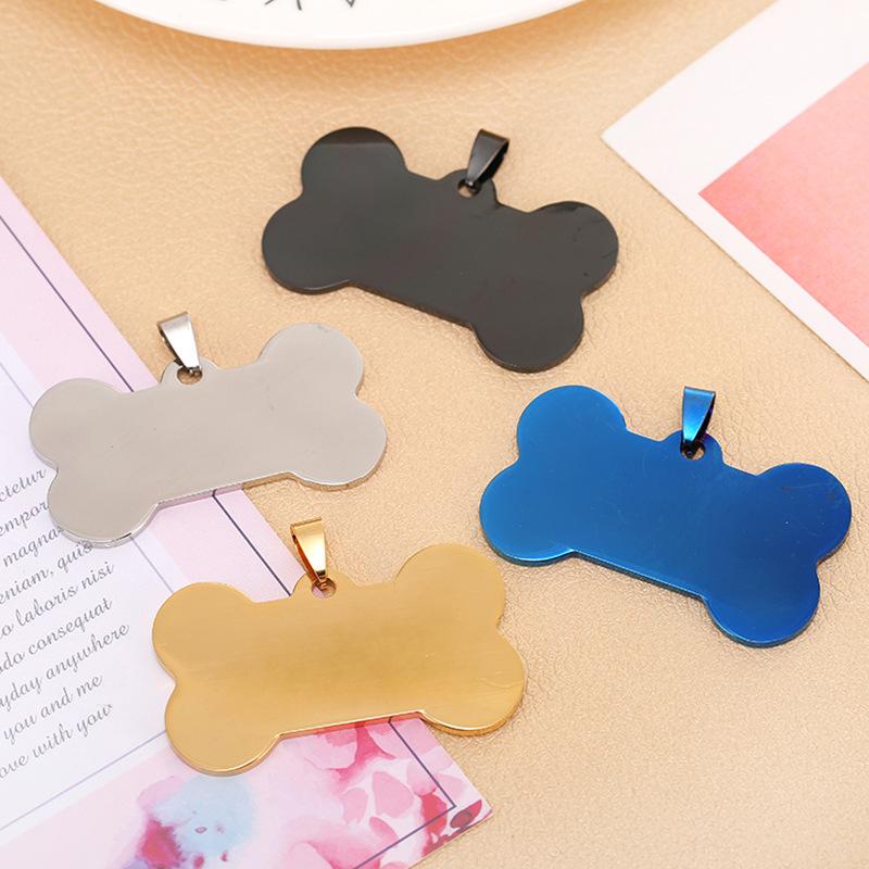 Stainless Steel Mirror Finish Custom Bone-Shaped Dog Tag Engraving Blank
