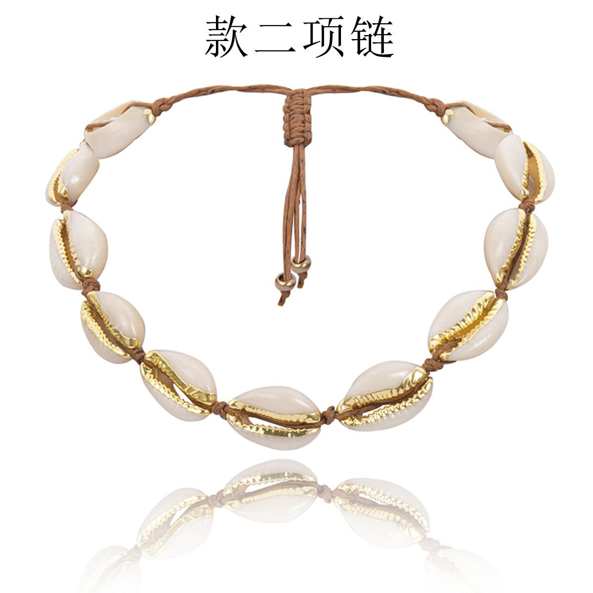 

Новые товары, модные уличные фото, ожерелья ручной работы, простые ракушки, регулируемые металлические ожерелья ручной работы, женские