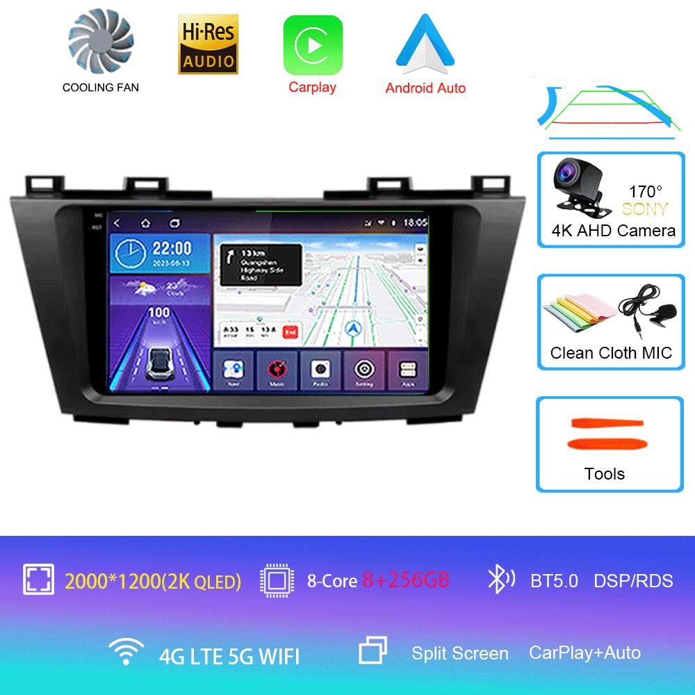 Android 14 Car Radio Multimedia Stereo Video Player For Mazda 5 CW 2010 - 2015 Navigation GPS Carplay 4G WIFI Auto 360 Camera